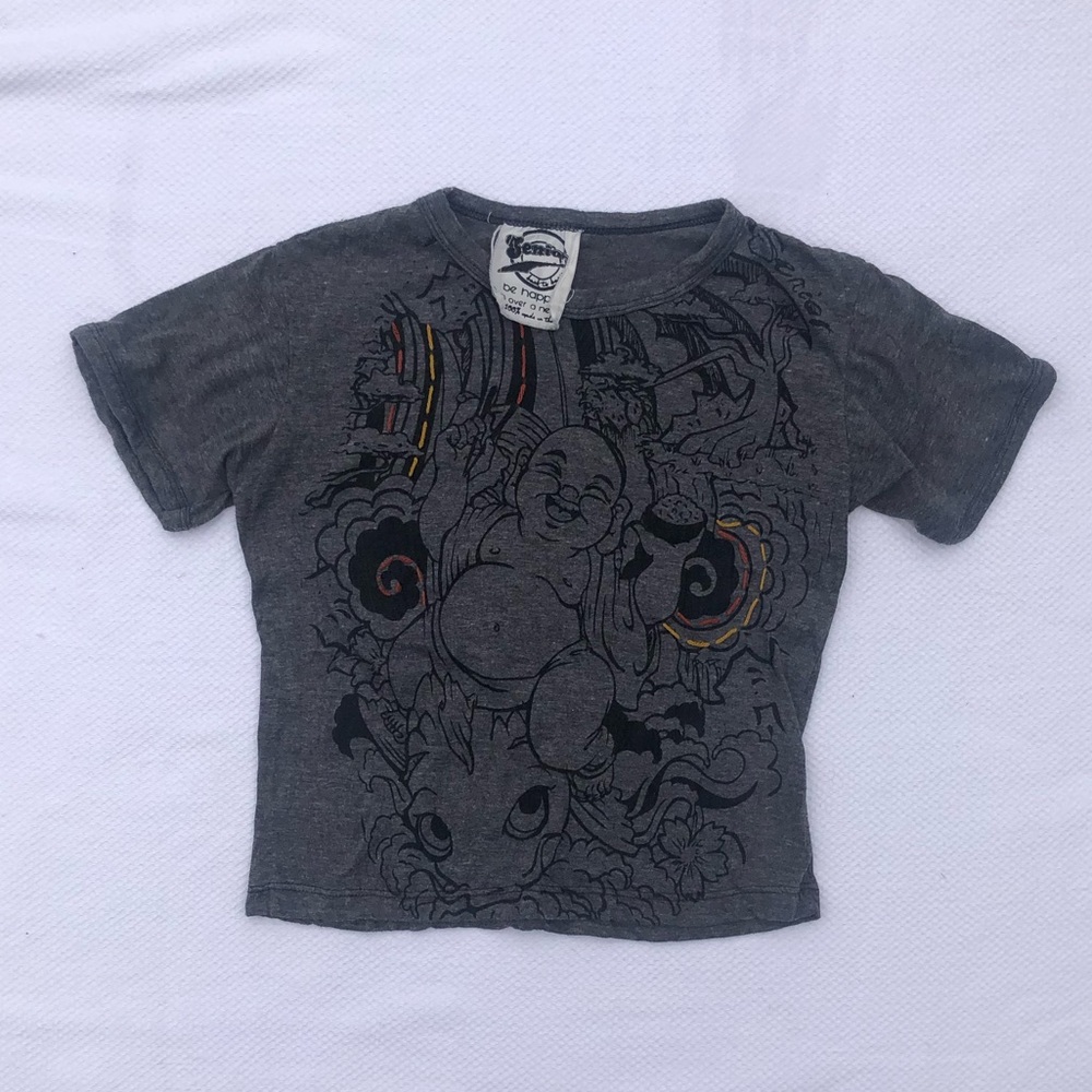Gray Boho crop top